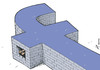 Cartoon: Social netwalls (small) by rodrigo tagged facebook,internet,technology,social,networks,society,education,lifestyle,depression,addiction,computer