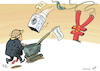 Cartoon: Trade war on China (small) by rodrigo tagged donald,trump,us,trade,war,china,import,export,economy,commerce,tariffs