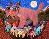 Cartoon: On the roofs (small) by Guido Vedovato tagged cats landscape naive animals nature