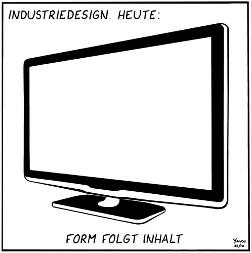 Cartoon: Industriedesign (medium) by Yavou tagged tv,design,white,black,schwarzweiß,fernsehen,fernseher,glotze,industriedesign,flatscreen,kartunz,yavou,flachbildschirm,cartoon,flachbildschirm,industriedesign,glotze,fernseher,fernsehen,design,tv,form,inhalte