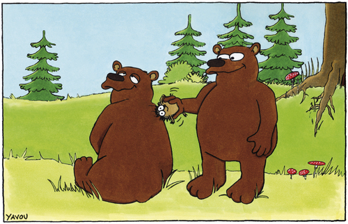 Cartoon: Striegel (medium) by Yavou tagged igel,bären,wald,bär