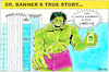 Cartoon: Hulk (small) by Yavou tagged the,incredible,hulk,yavou,cartoon,hommage,marvel,dr,banner,apple,shampoo,angry