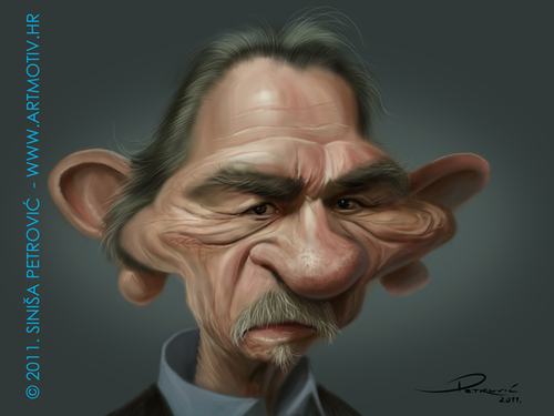 Cartoon: Tommy Lee Jones (medium) by sinisap tagged jones,lee,tommy