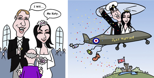 Cartoon: royal wedding (medium) by Flantoons tagged royal,wedding,kate,william,marriage,charles,queen,buckingham,palace,windsor,mountbatten,middleton,westminster,abbey,camilla