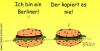 Cartoon: Ich bin ein Berliner (small) by benno tagged berliner hamburger