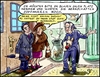Cartoon: Besuch in Sodom (small) by KritzelJo tagged mann,frau,besuch,butler,sodom,salon,gesellschaft