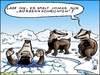 Cartoon: Die Börsennachricht (small) by KritzelJo tagged dax aktienindex einbruch dachs spielen eis see schnee winter