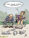 Cartoon: Eine typische Parkidylle (small) by KritzelJo tagged tauben,parkbank,park,mann,frau,paar,furz,bestialisch