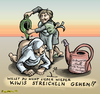 Cartoon: Geh Kiwis streicheln! (small) by KritzelJo tagged einlauf,angela,merkel,michel,soffin,kalte,progression,giesskanne