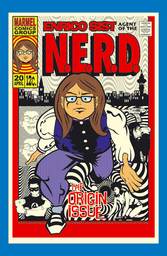 Cartoon: ENRICO SIST AGENT OF THE N.E.R.D (medium) by zellaby tagged zellaby,steranko,kirby,enrico,comics,cover