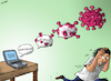 Cartoon: MISINFOVID-19 (small) by cartoonistzach tagged coronavirus,covid19,sarscov2,fakenews,misinformation,pandemic,socialmedia