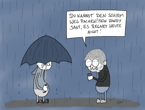 Cartoon: Wetterapp (medium) by SteffenHuberCartoons tagged handy,smartphone,app,wetter,regen,wettervorhersage,technik,medien,unwetter,wetterapp,generationen,klima,klimawandel,handy,smartphone,app,wetter,regen,wettervorhersage,technik,medien,unwetter,wetterapp,generationen,klima,klimawandel