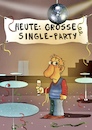 Cartoon: Single Party (small) by GYMMICK tagged single,party,ausgangsbeschränkung,quaranzmtäne,corona,feiern,liebe,date,dating