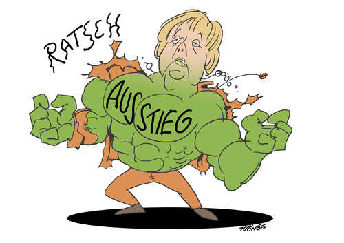 Cartoon: Der Ausstieg (medium) by Kringe tagged grün,ausstieg,cdu,atompolitik,wahlen,grün,ausstieg,cdu,atompolitik,wahlen,angela merkel,akw,atomkraftwerk,atomkraft,angela,merkel