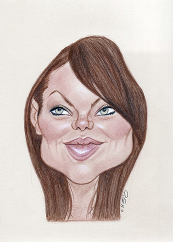 Cartoon: Emma Stone (medium) by Gero tagged caricature