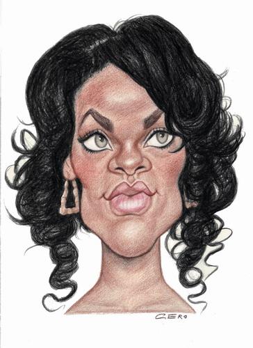 Cartoon: Rihanna (medium) by Gero tagged caricature