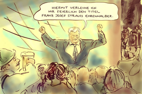 Cartoon: Bayernwahl (medium) by Bernd Zeller tagged csu,seehofer,bayern,strauß