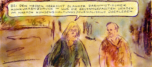 Cartoon: Druckerzeugnisse (medium) by Bernd Zeller tagged zeitung