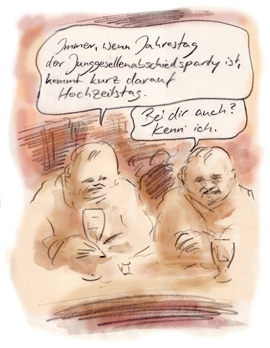 Cartoon: Jahrestag (medium) by Bernd Zeller tagged beziehung