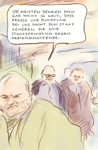 Cartoon: Ziel (medium) by Bernd Zeller tagged wut