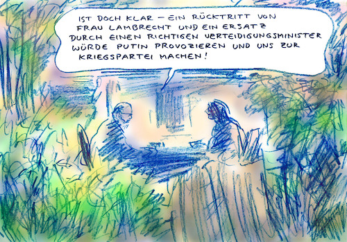 Cartoon: zu halten (medium) by Bernd Zeller tagged spd