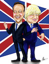 Cartoon: Boris Johnson and David Cameron (small) by Marycaricature tagged politics,dave,cam,boris,johnson