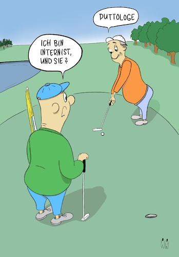 Cartoon: Puttologe (medium) by WiesenWerner tagged mediziner,arzt,golf