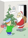 Cartoon: Hier droppen (small) by WiesenWerner tagged golf,weihnachten,geschenke,junge