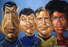 Cartoon: Fernsehen - Enterprise - 1996 (small) by Portraits-Karikaturen tagged raumschiff,enterprise,spock,pille,captain,kirk,uhura