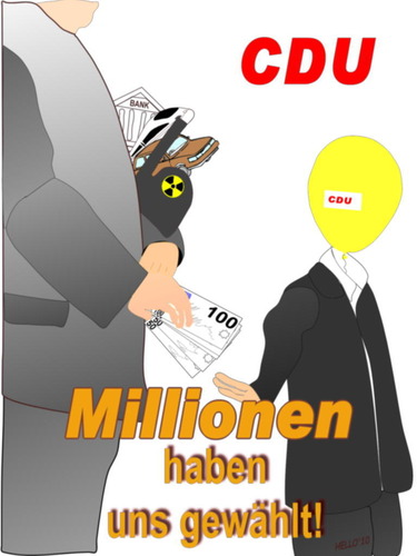 Cartoon: CDU -Millionen haben uns gewähl (medium) by hello10 tagged cdu,politik,millionen