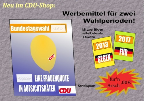 Cartoon: CDU Werbemittel (medium) by hello10 tagged cdu,programm