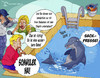 Cartoon: Delphin 2 (small) by Charmless tagged delphin delphintrainer reporter reporterin