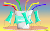 Cartoon: Party oben Ohne (small) by Fish tagged mallorca,party,unvernunft,eigensinn,freiheit,urlaub,eklat,corona,insel,maskenpflicht,fish