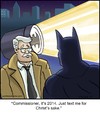 Cartoon: Batcell (small) by noodles tagged batman,cell,commissioner,gordon,text,bat,signal