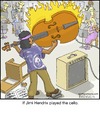 Cartoon: Jimi (small) by noodles tagged jimi hendrix cello music noodles fire orchestra