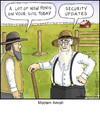 Cartoon: Modern Amish (small) by noodles tagged amish,computers,security,posts,noodles