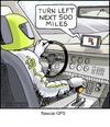 Cartoon: Nascar GPS (small) by noodles tagged nascar,racing,gps,left,turn,noodles