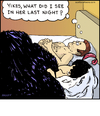 Cartoon: Old Hag Illlusion (small) by noodles tagged optical,illusion,bed,next,morning,young,old,sex