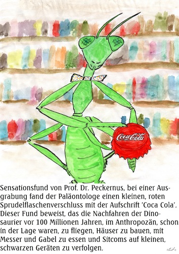 Cartoon: Anthropozän (medium) by Stefan von Emmerich tagged anthropozän,dinosauerier,archäologie,wissenschaft