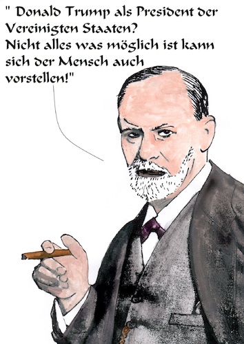 Cartoon: Freud und Leid (medium) by Stefan von Emmerich tagged trump,dump,donald,stupid,animal,karikatur,cartoon