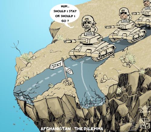 Cartoon: Afghanistan The Dilemma (medium) by NEM0 tagged america,of,states,united,usa,nemo,dahl,wan,war,surge,troops,military,us,stay,repatriate,soldiers,soldier,peace,mideast,mid,east,middle,fights,fight,dilemma,go,conflict,obama,barak,army,americans,american,afghans,afghan,afghanistan