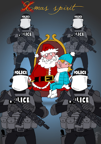 Cartoon: Xmas Spirit (medium) by NEM0 tagged berlin,germany,christmas,terror,truck,attack,santa,clauss,police,xmas,breitscheidplatz,nemo,nem0,berlin,germany,christmas,terror,truck,attack,santa,clauss,police,xmas,breitscheidplatz,nemo,nem0