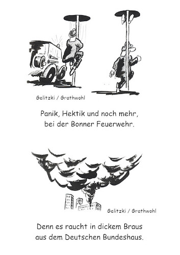 Cartoon: Bonner Feuerwehr (medium) by elmario55 tagged gesellschaft,politik,allgemeines