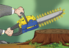 Cartoon: Environment (small) by elihu tagged chainsaw,ecologie,amazon,tree,environment,forest,nature