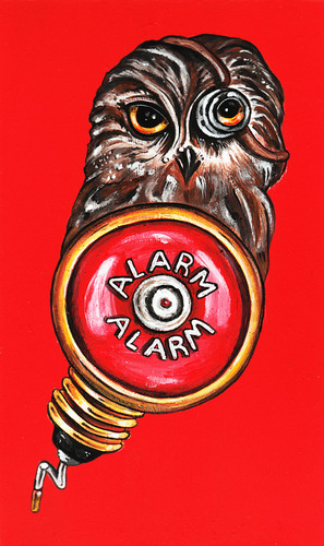 Cartoon: owl alarm (medium) by Battlestar tagged owl,eule,tiere,animals,nature,illustration,alarm