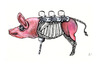 Cartoon: piggy (small) by Battlestar tagged pig,schwein,animals,tiere,illustration,surreal,fiction,natur