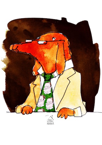 Cartoon: Gauland (medium) by Koppelredder tagged gauland,alexandergauland,dackel,krawatte,afd,gauland,alexandergauland,dackel,krawatte,afd