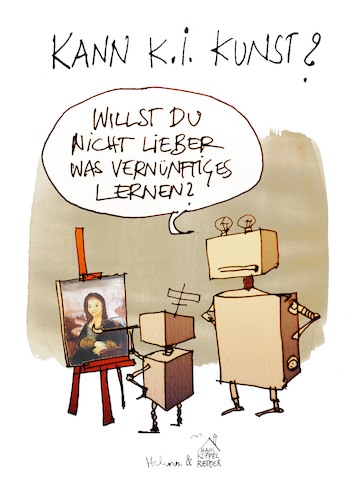 Cartoon: KI Kunst (medium) by Koppelredder tagged kunst,ki,ai,digitalisierung,künstlicheintelligenz,computer,computerkunst,ausbildung,studium,leonardo,leonardodavinci,eltern,kinder,erziehung,kunst,ki,ai,digitalisierung,künstlicheintelligenz,computer,computerkunst,ausbildung,studium,leonardo,leonardodavinci,eltern,kinder,erziehung