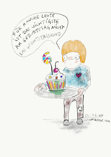 Cartoon: Geburtstag verpasst (medium) by maman tagged corona,quarantäne,social,distancing,einsam,isolation,familie,freunde,geburtstag,familienfest