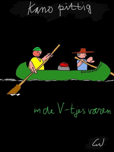 Cartoon: Kanoen (medium) by ceesdevrieze tagged in,der,veetjes,varen